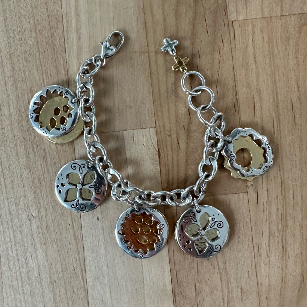Silver & Gold Charm Bracelet by Brighton